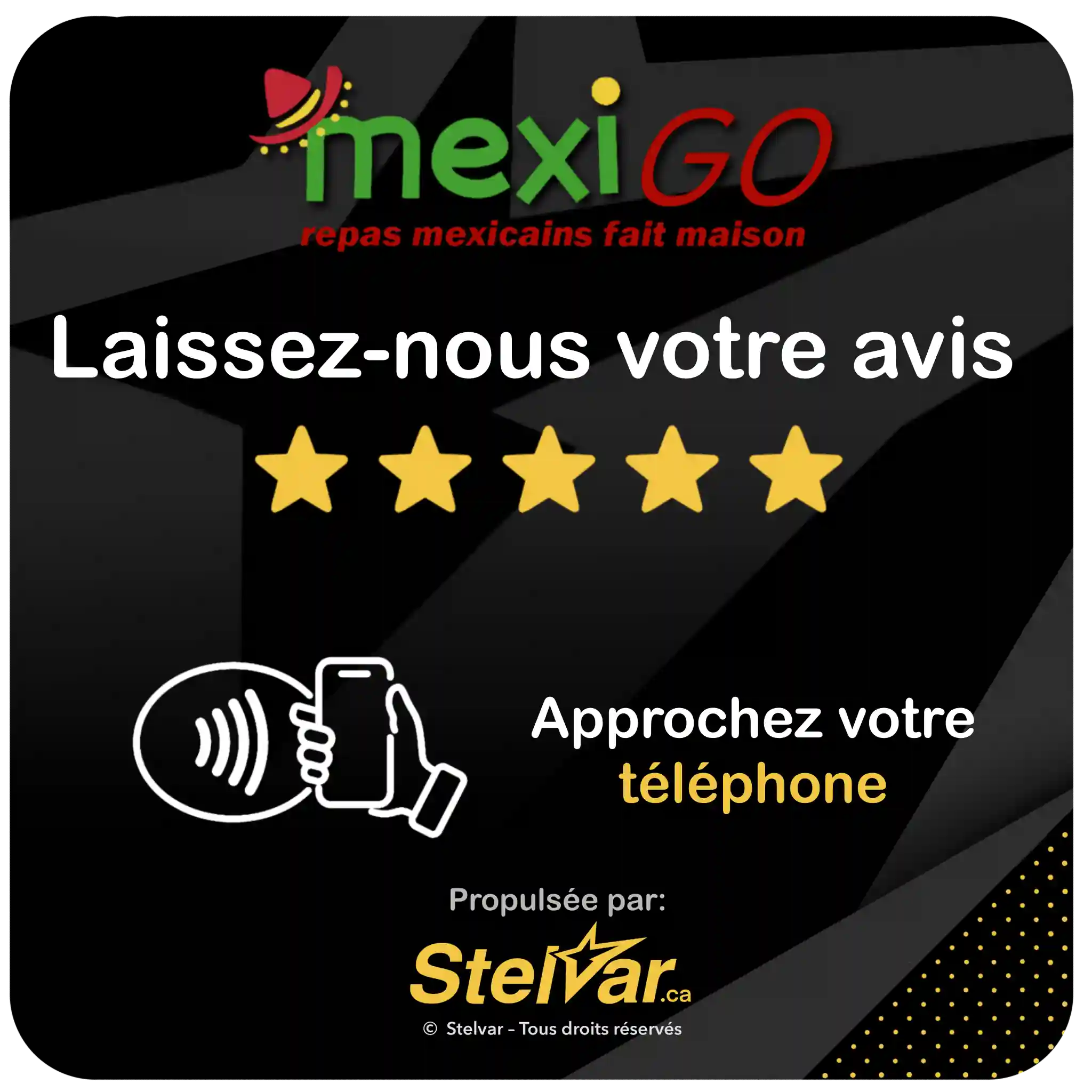 Carte Stelvar personnalisée pour MexiGO